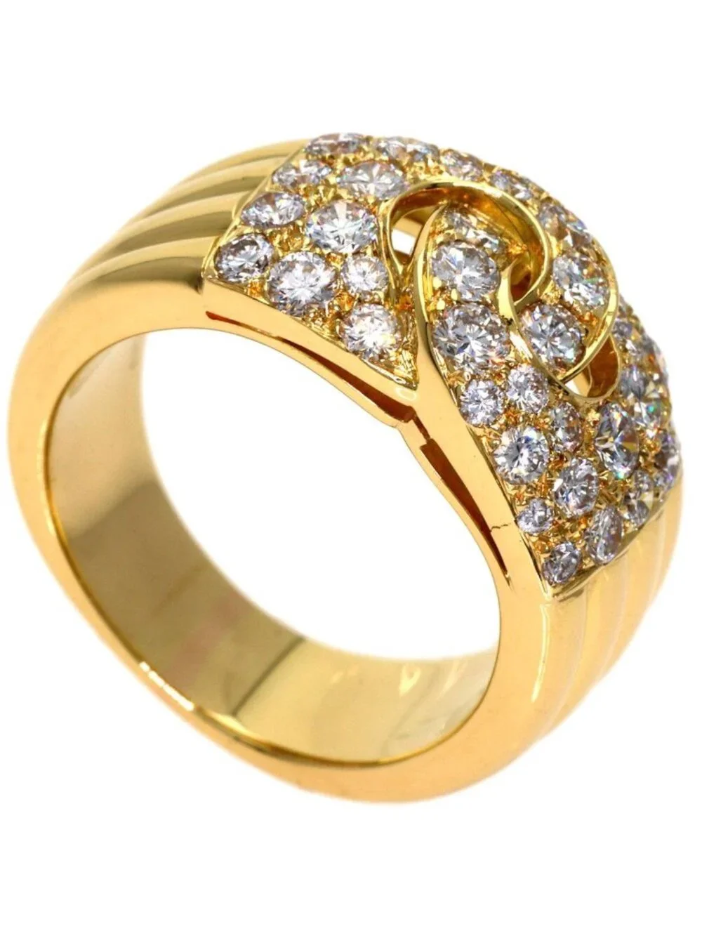 Bvlgari Vintage Diamond Ring 18K Yellow Gold